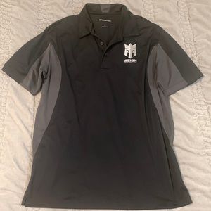 Reign energy polo shirt top Sport-Tek top black & grey size Large L